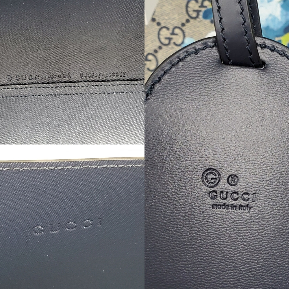 💯 Auth Gucci Blossom Reversible Blue Large Tote - Picture 7 of 8